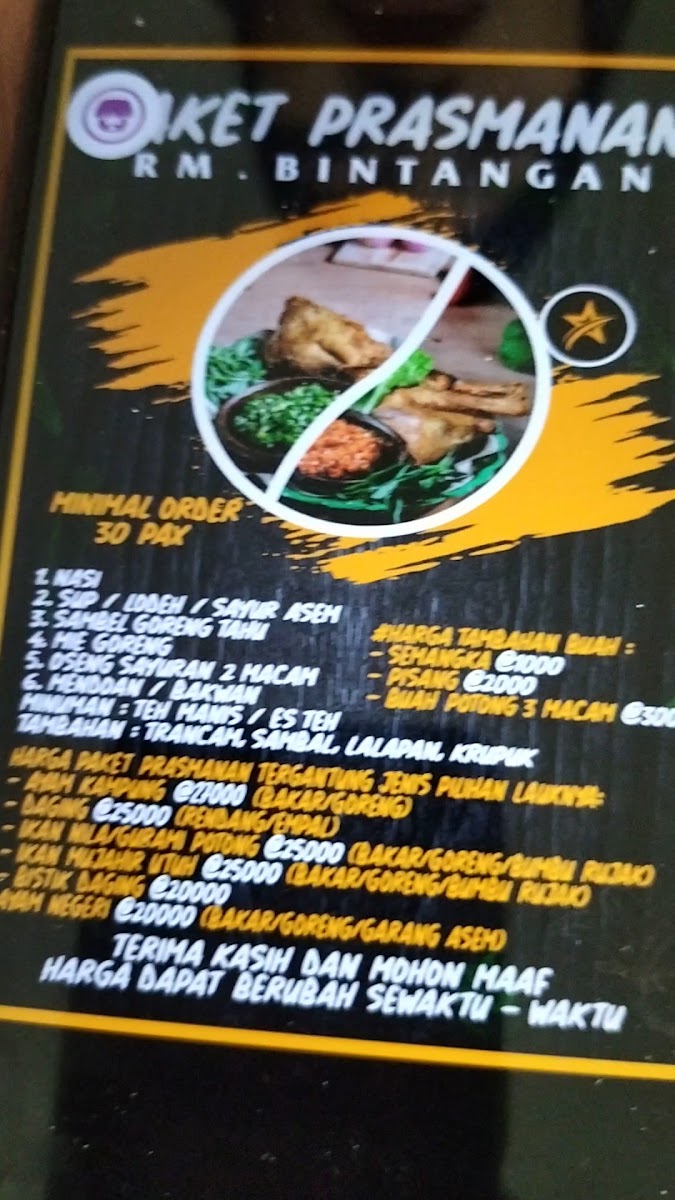 Rumah Makan Bintangan Menu 8