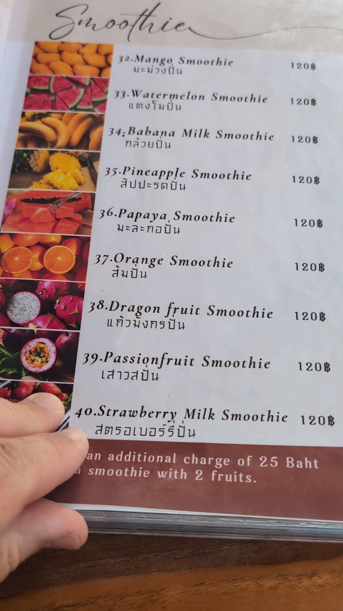 Railay Beach Cafe Menu 1