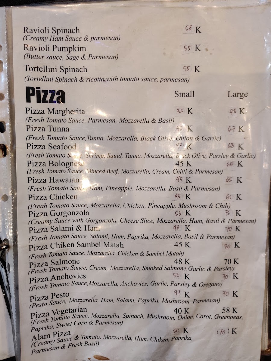 Alam pizza Menu 5