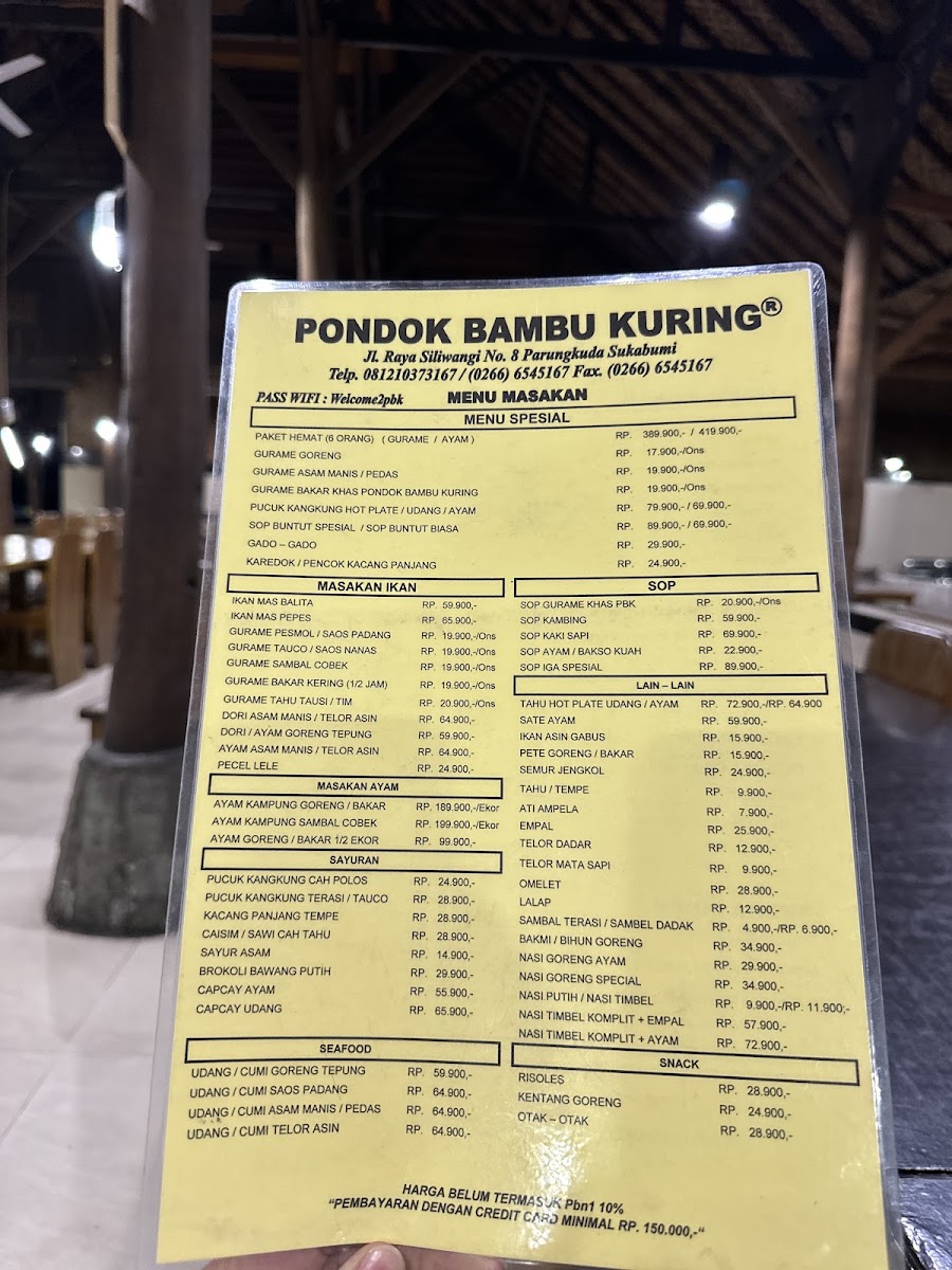 Pondok Bambu Kuring Menu 4