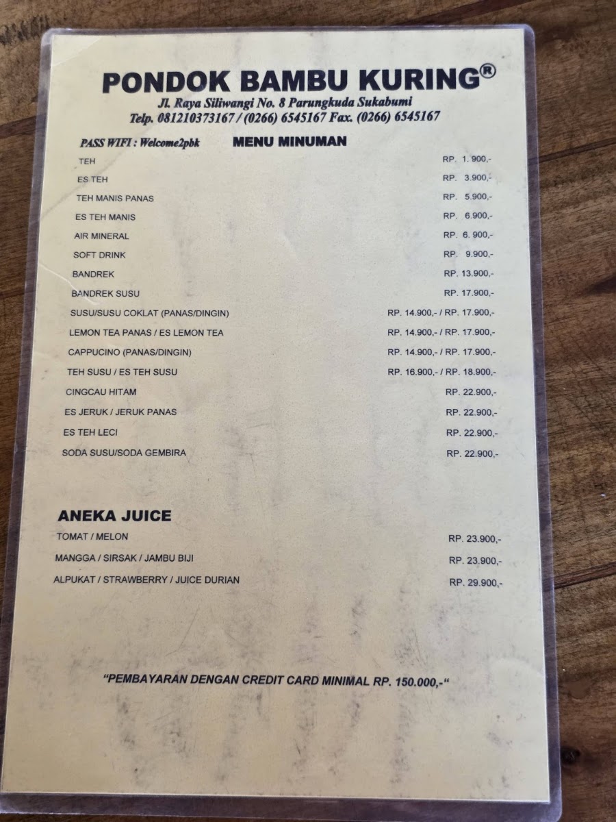 Pondok Bambu Kuring Menu 5
