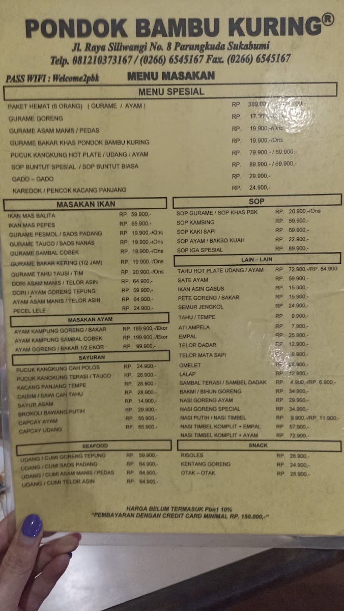 Pondok Bambu Kuring Menu 7