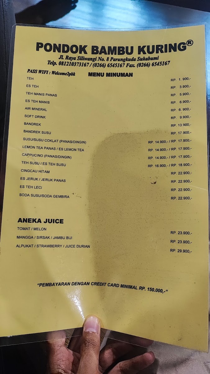 Pondok Bambu Kuring Menu 8
