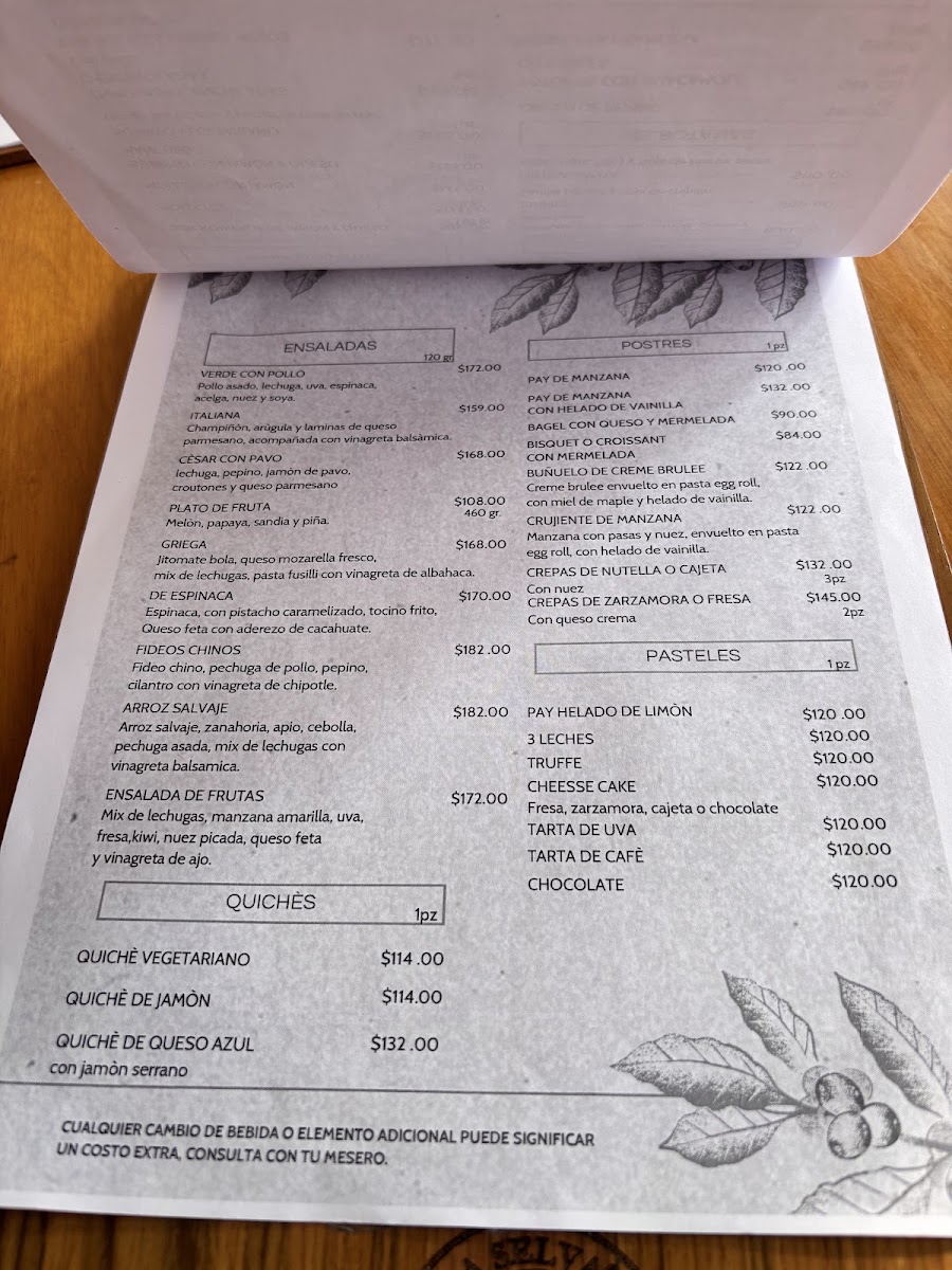 La Selva Café Menu 2