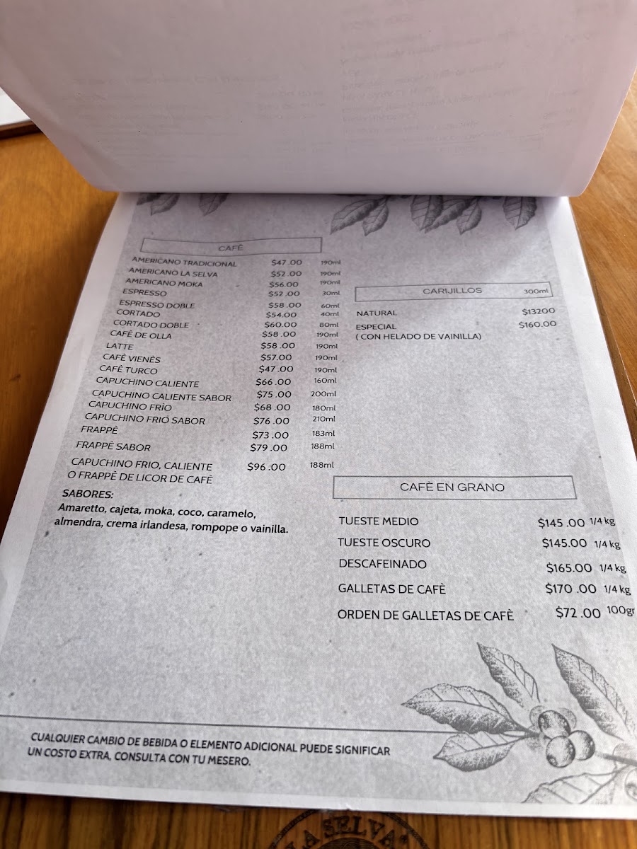 La Selva Café Menu 9