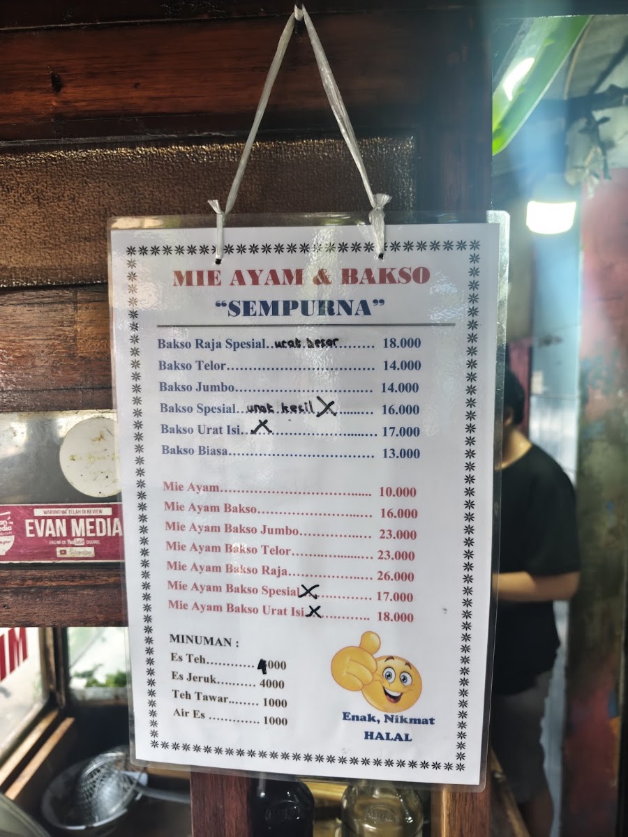 Mie Ayam & Bakso Sempurna Wonogiri Menu 5