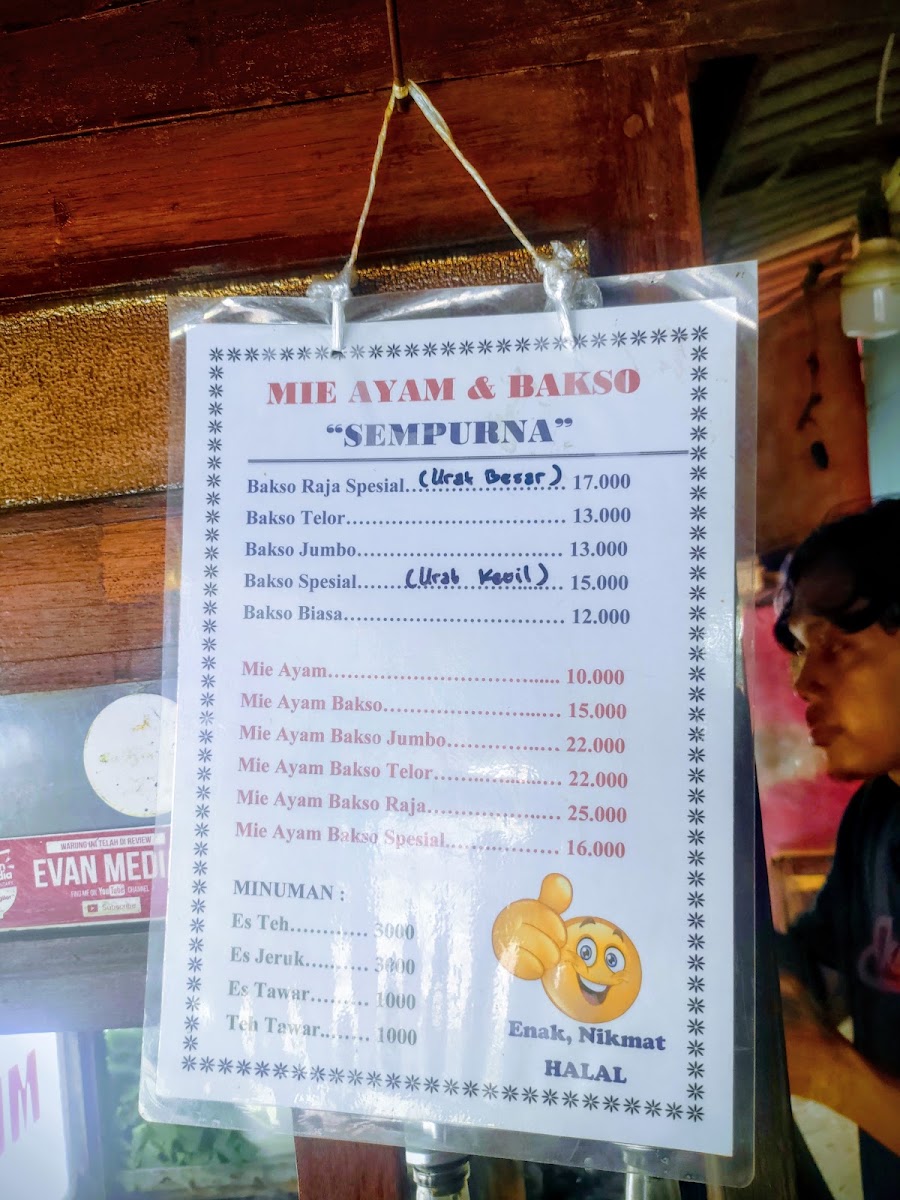 Mie Ayam & Bakso Sempurna Wonogiri Menu 6