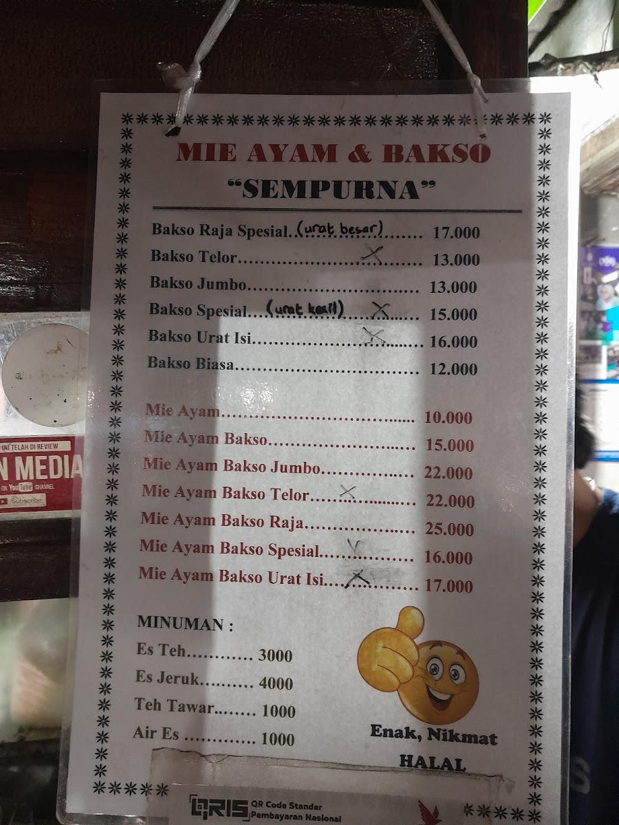 Mie Ayam & Bakso Sempurna Wonogiri Menu 7