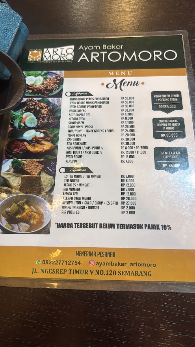 Ayam Bakar Artomoro Semarang Menu 10