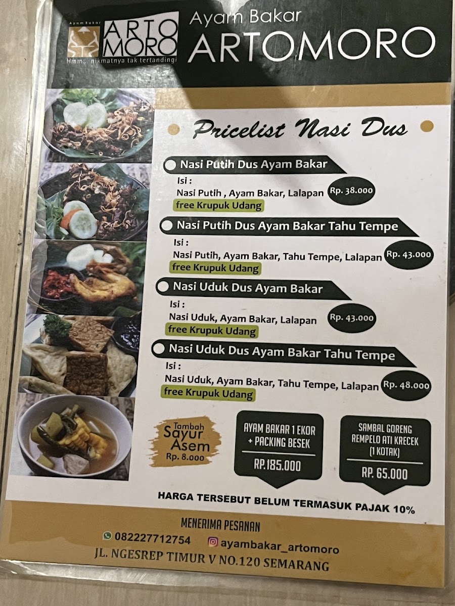 Ayam Bakar Artomoro Semarang Menu 4