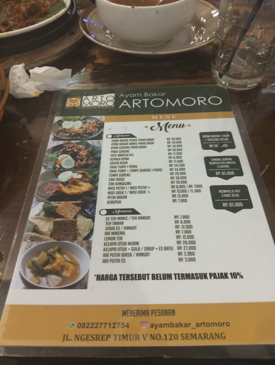 Ayam Bakar Artomoro Semarang Menu 7