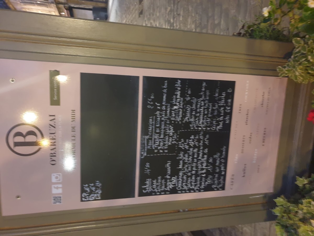 O'Bareuzai Menu 3