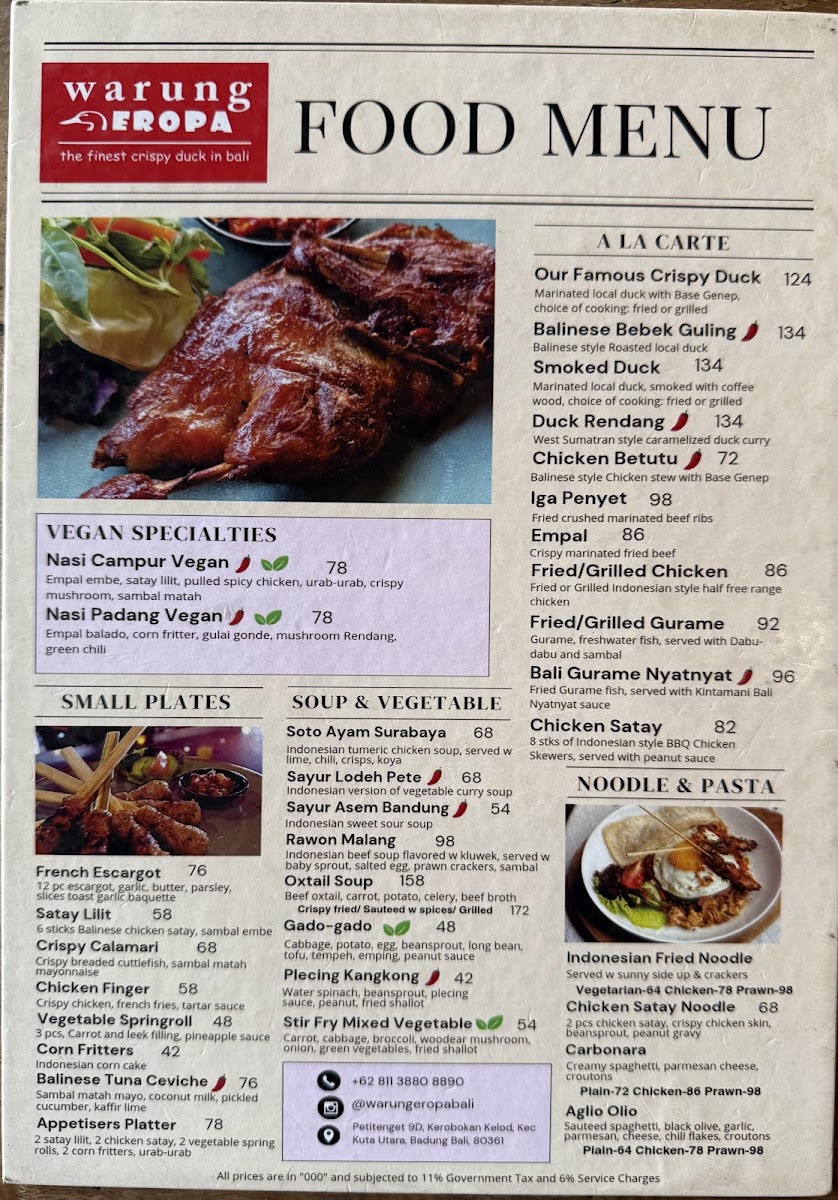 Warung Eropa Menu 1