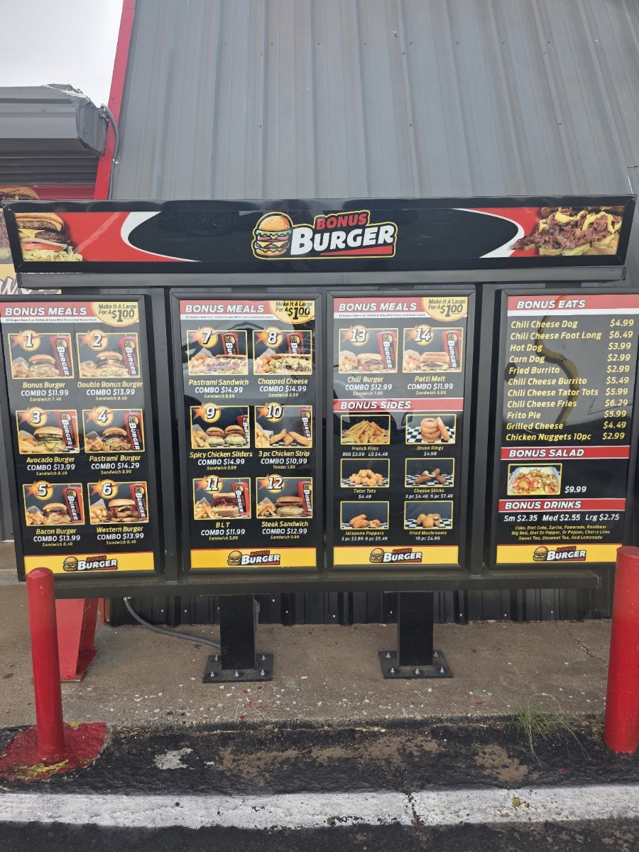 Bonus Burger Menu 2
