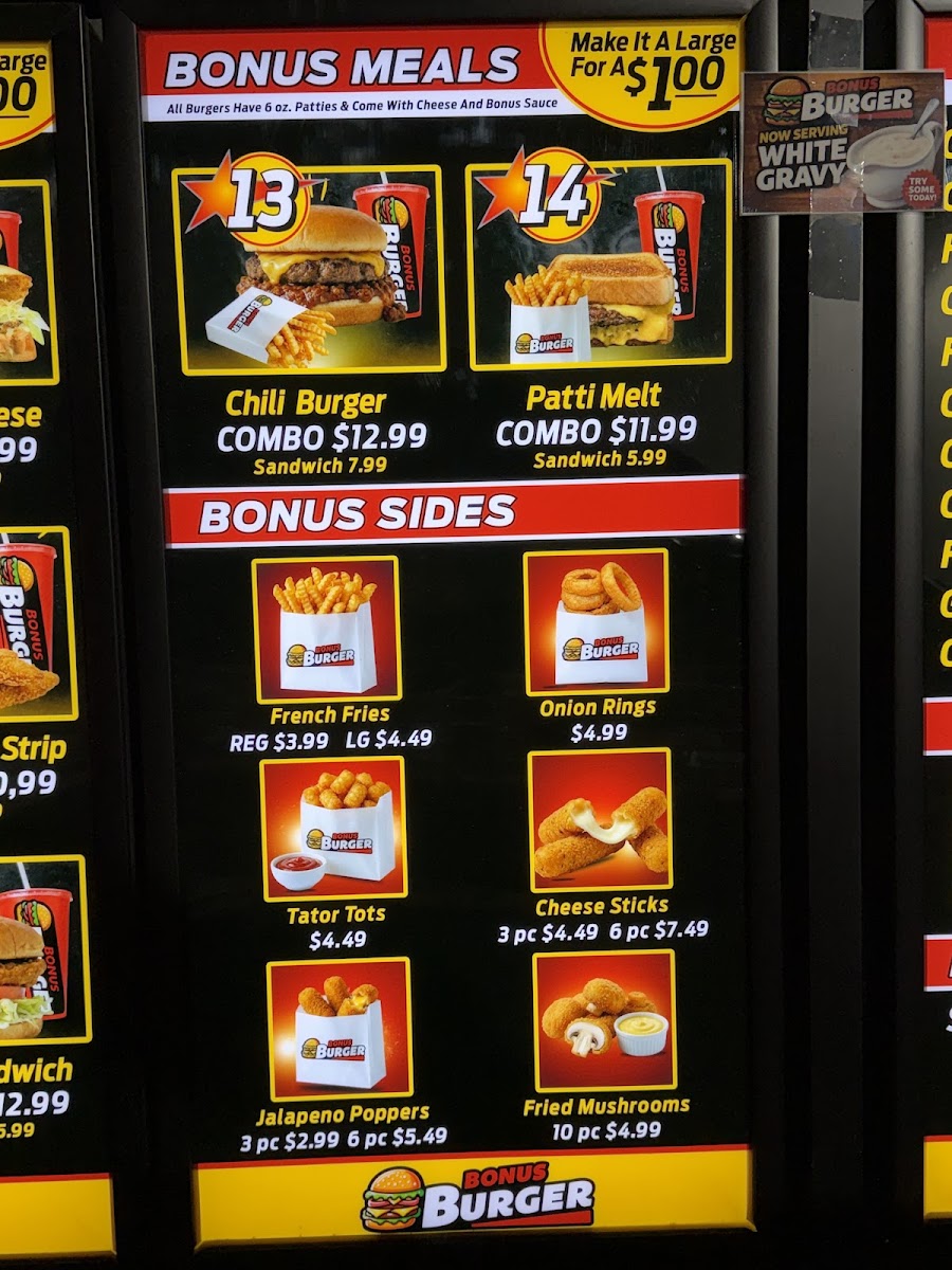 Bonus Burger Menu 4