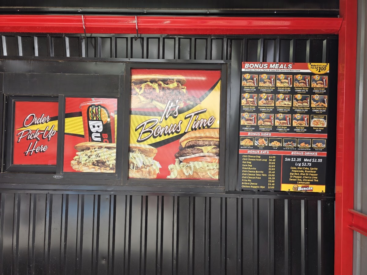 Bonus Burger Menu 9