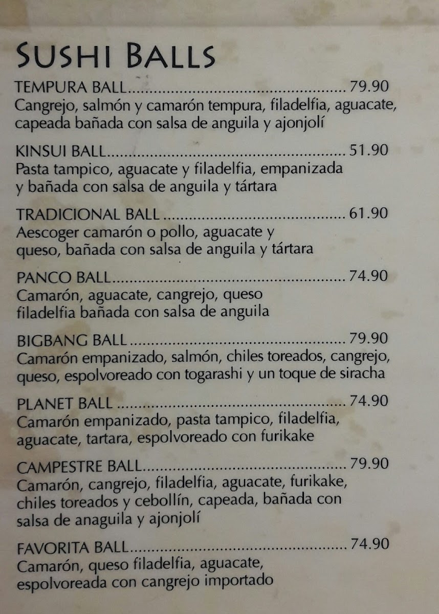 Kinsui Menu 8