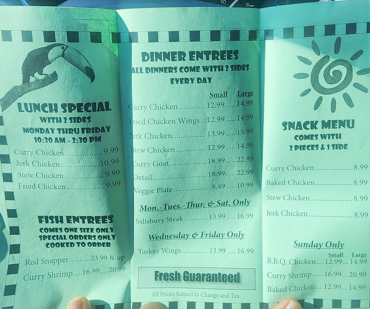 Happy Time Food Mart Menu 1