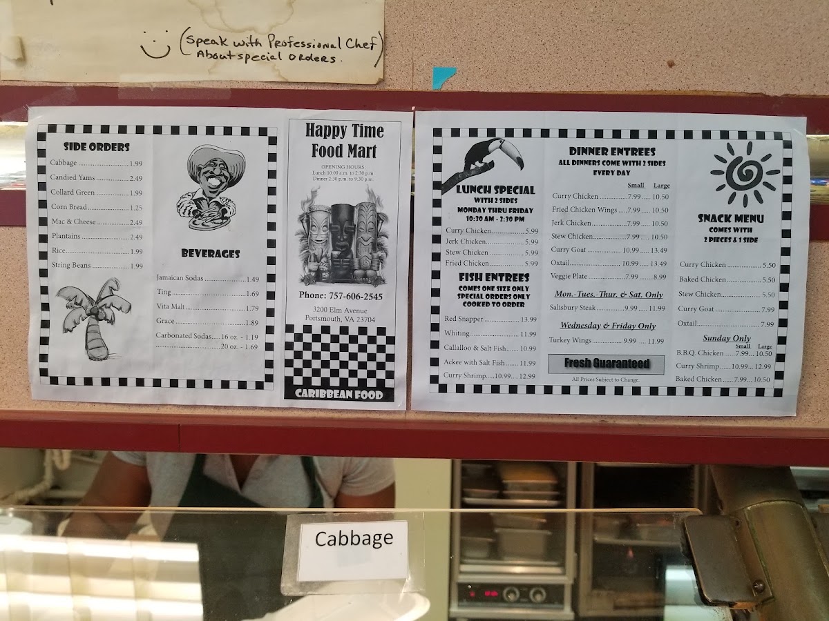 Happy Time Food Mart Menu 5