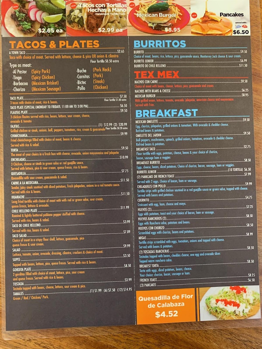 El Grande Burrito Menu 7
