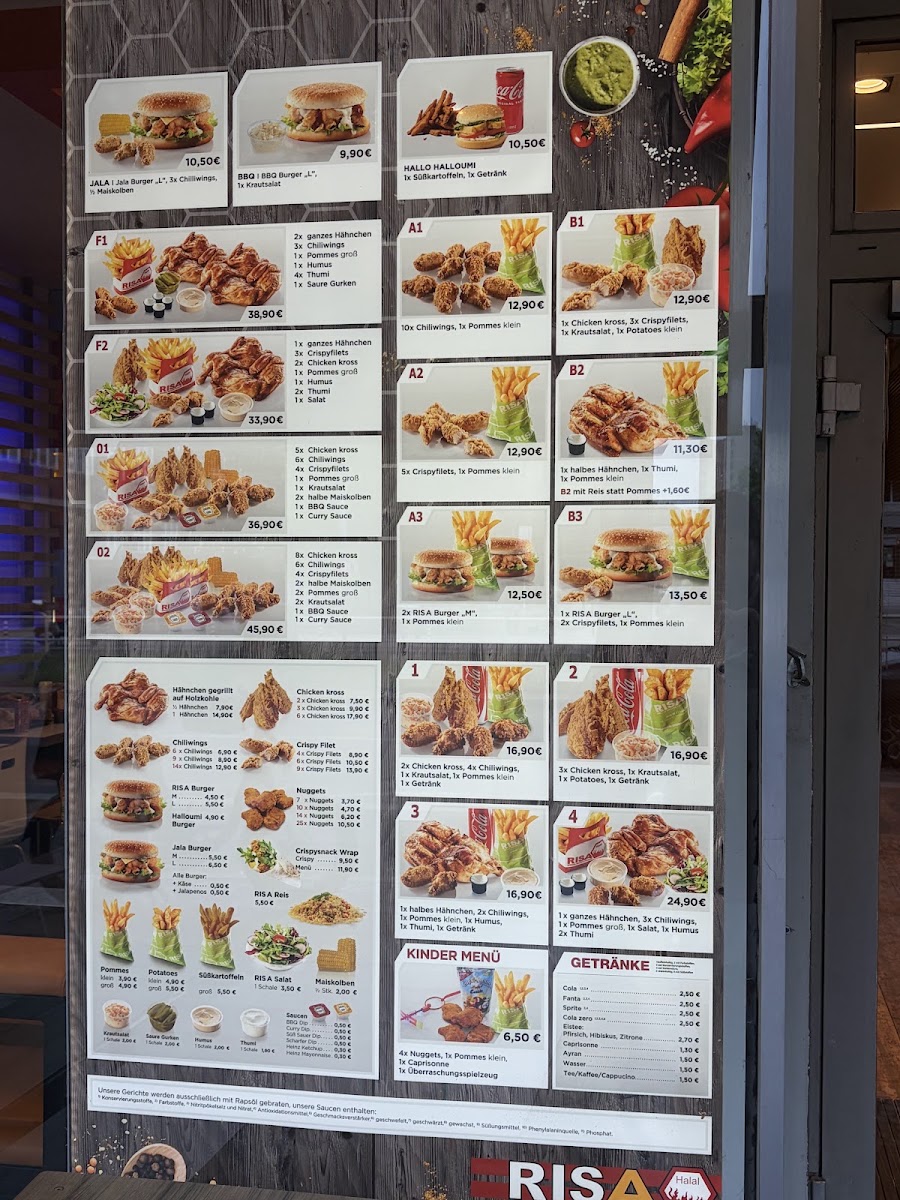 Risa Chicken Menu 2
