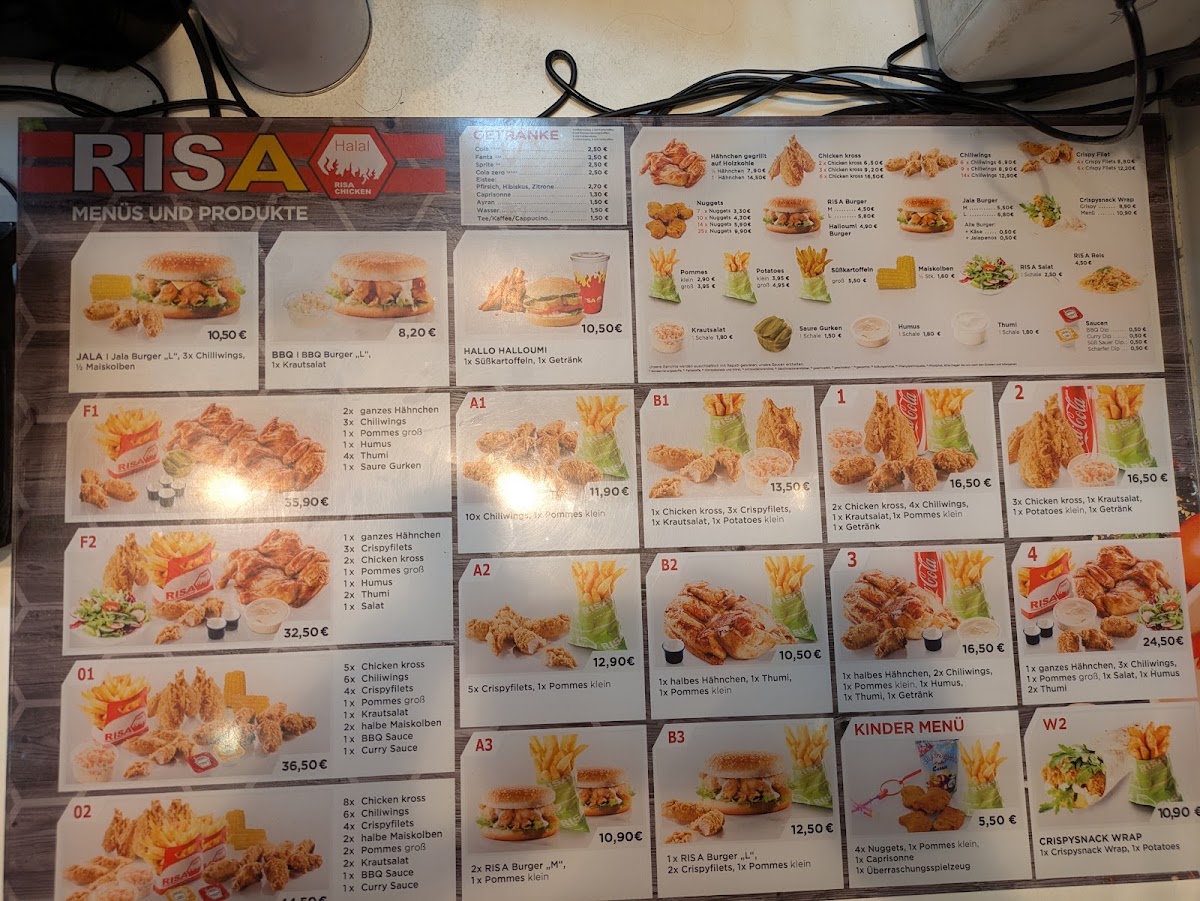 Risa Chicken Menu 3
