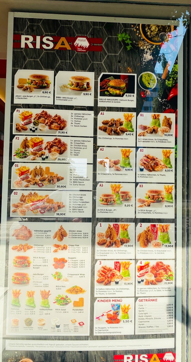 Risa Chicken Menu 4