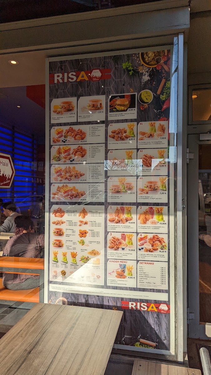 Risa Chicken Menu 9