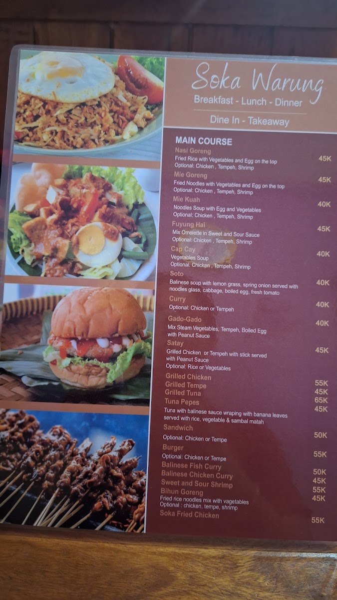 Soka Warung Menu 1