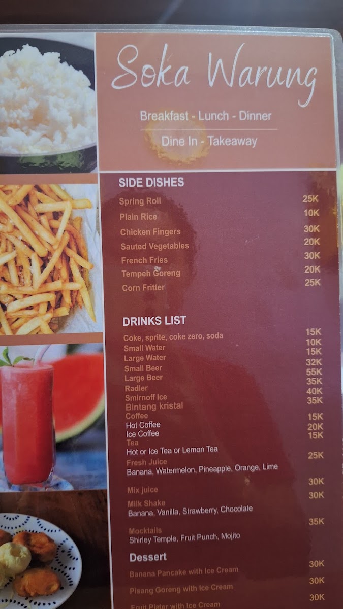 Soka Warung Menu 2