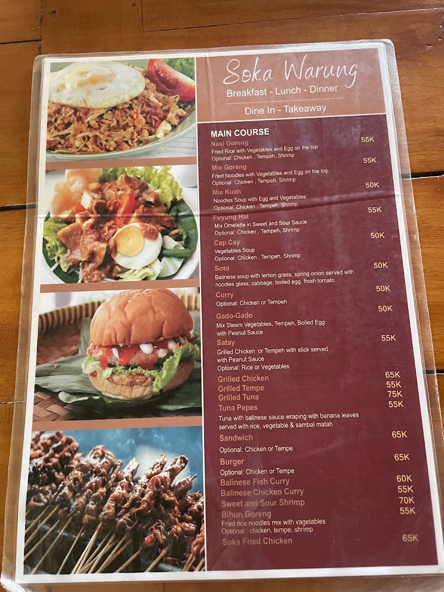 Soka Warung Menu 3