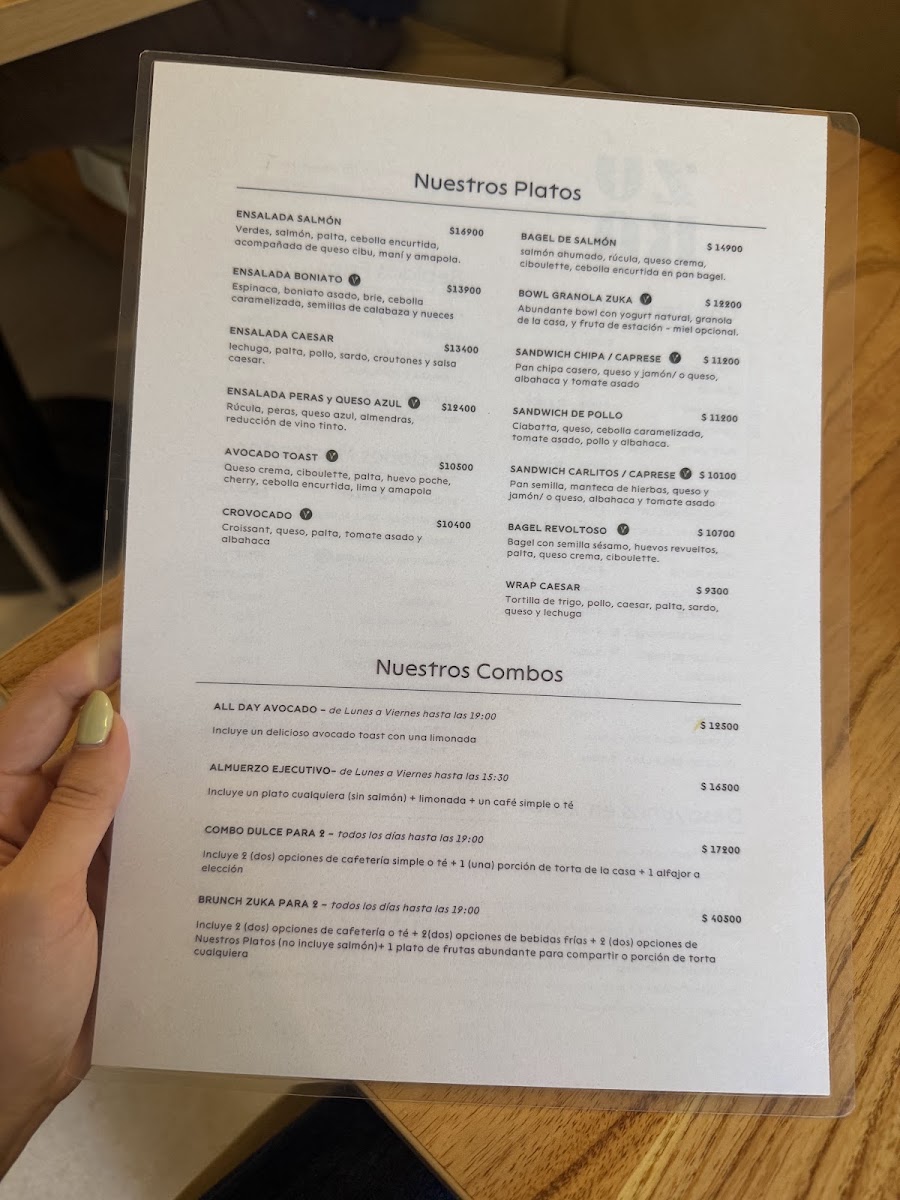 Zuka Cafe de Especialidad Grecia Menu 1
