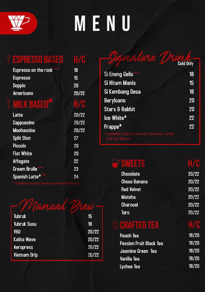 Beryl Coffee Menu 3