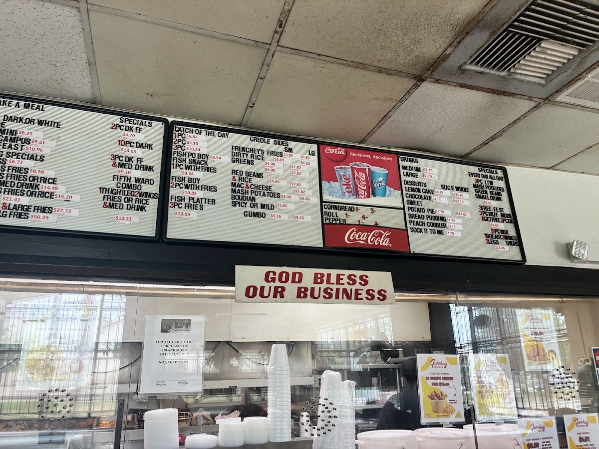 Frenchey's Chicken Menu 1
