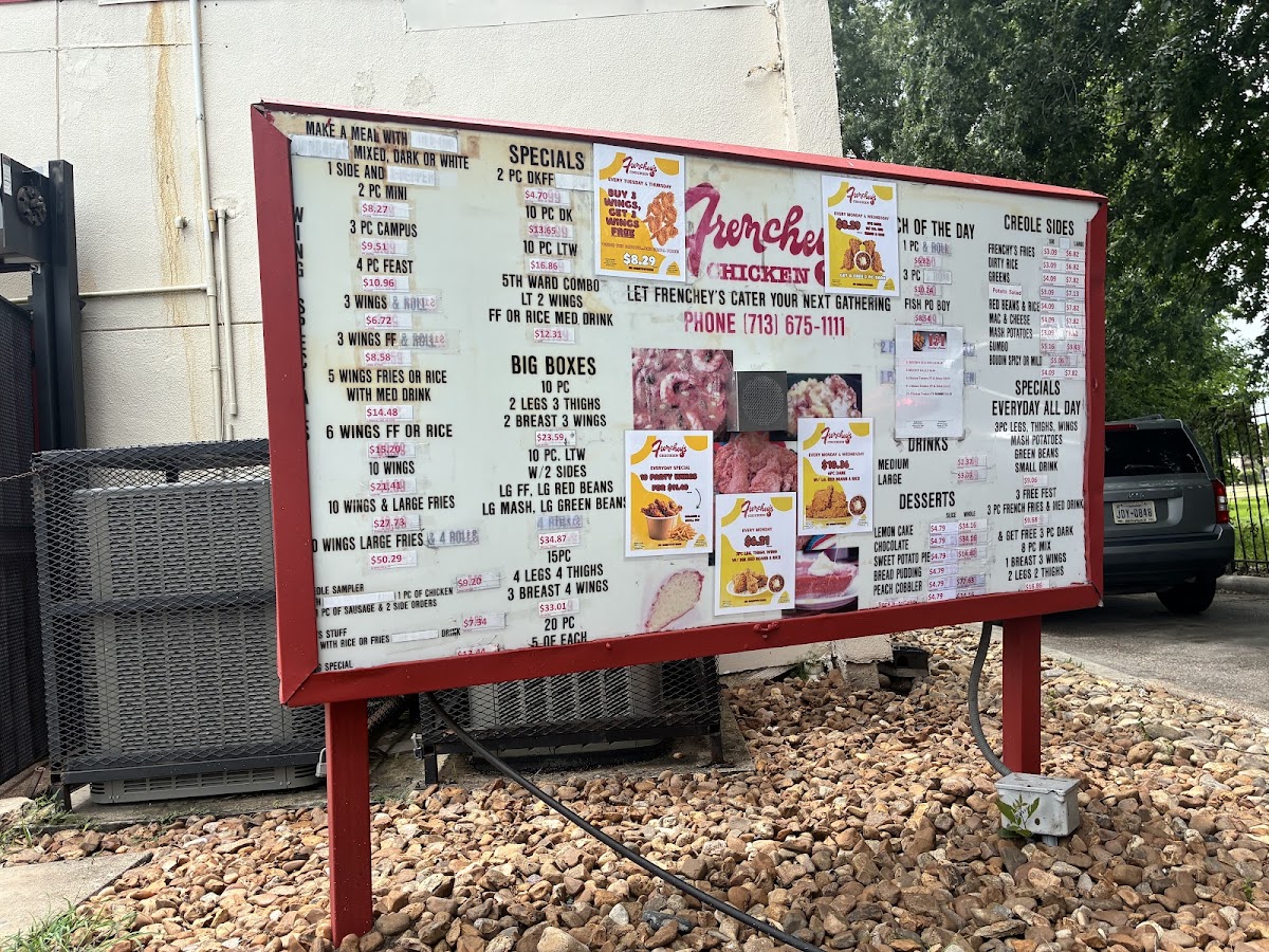 Frenchey's Chicken Menu 2