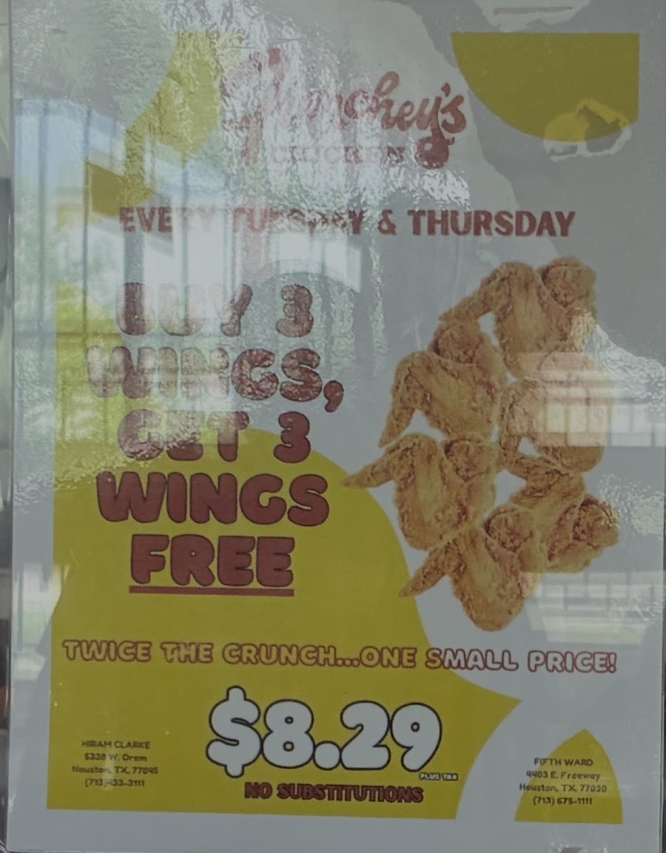 Frenchey's Chicken Menu 3