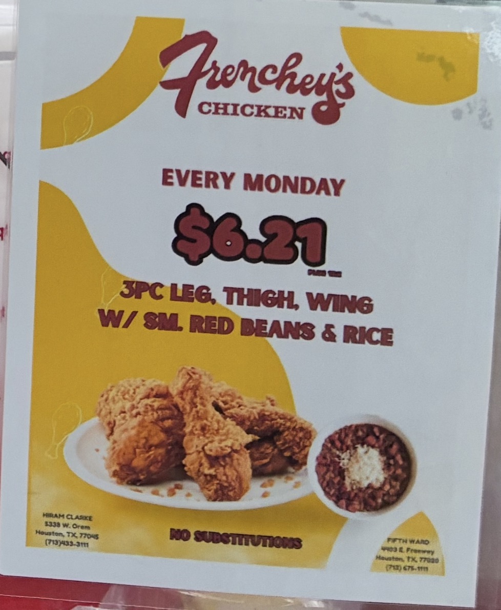 Frenchey's Chicken Menu 4