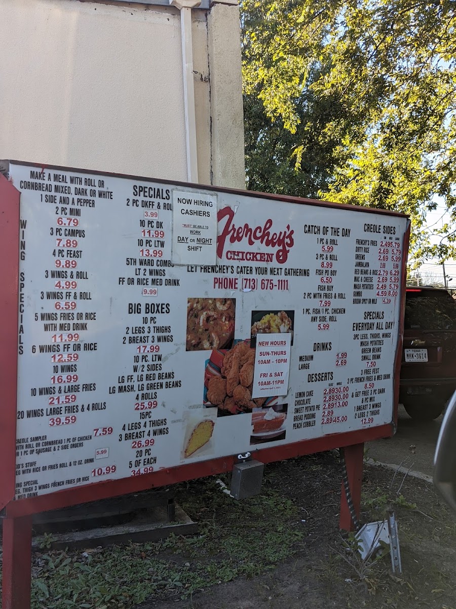 Frenchey's Chicken Menu 9