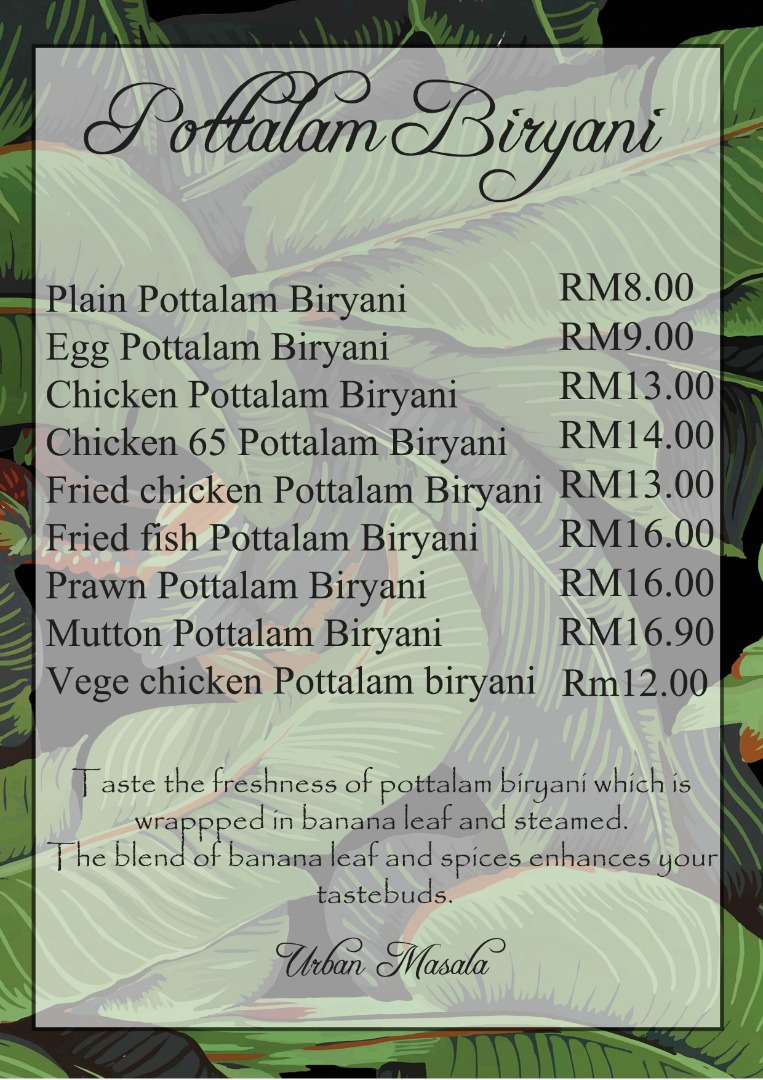 Restaurant Urban Masala Menu 10