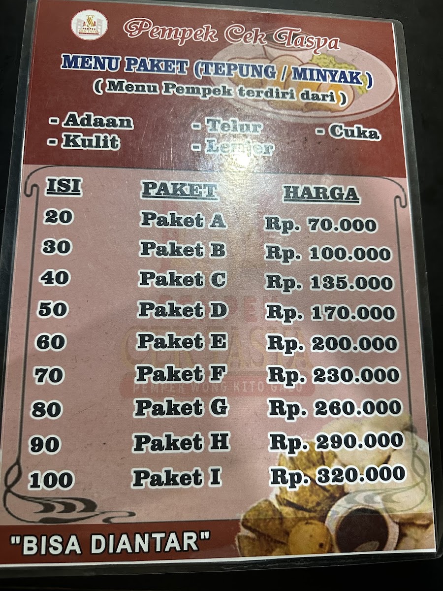 Pempek cek tasya Menu 3