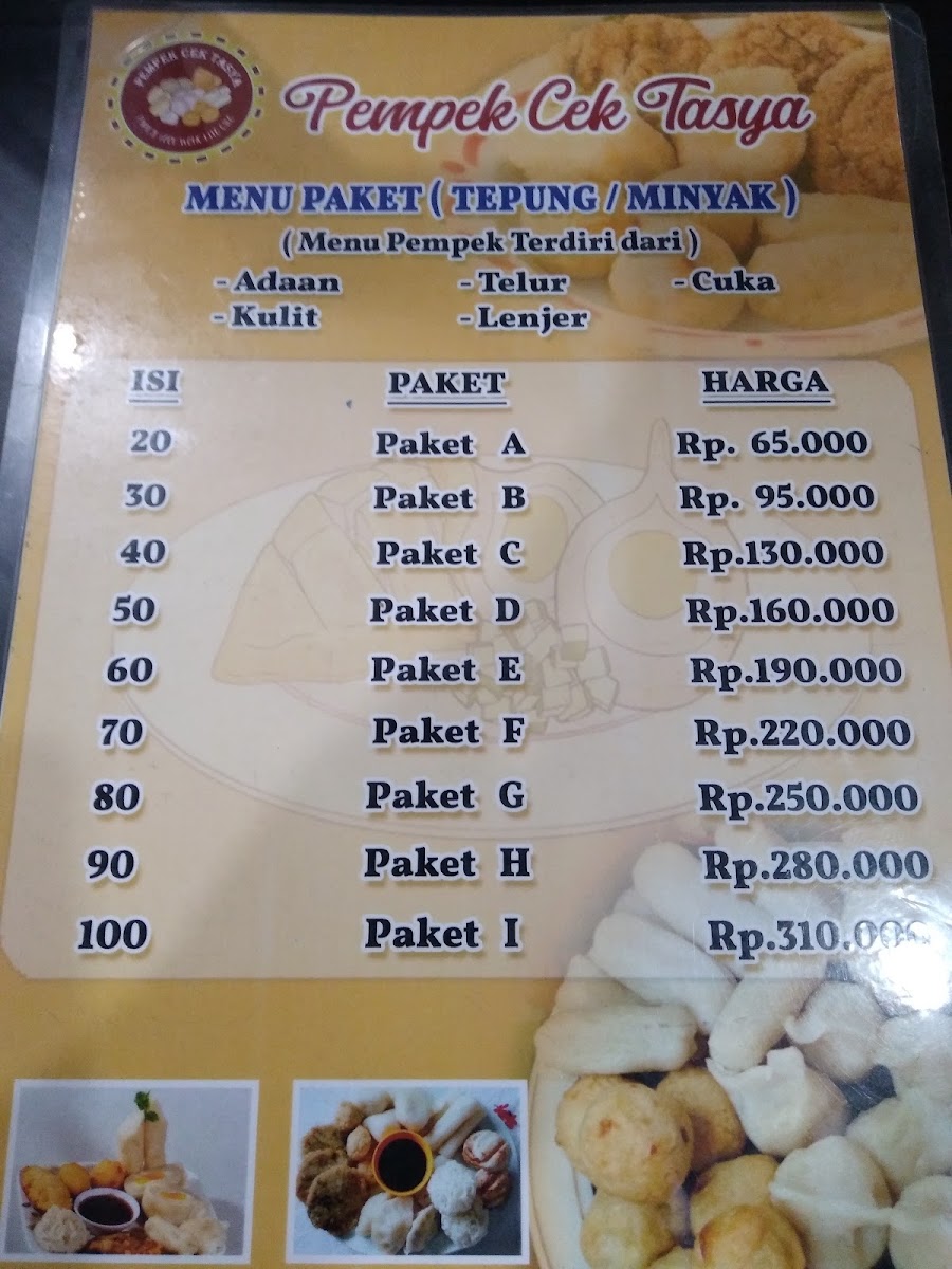 Pempek cek tasya Menu 6