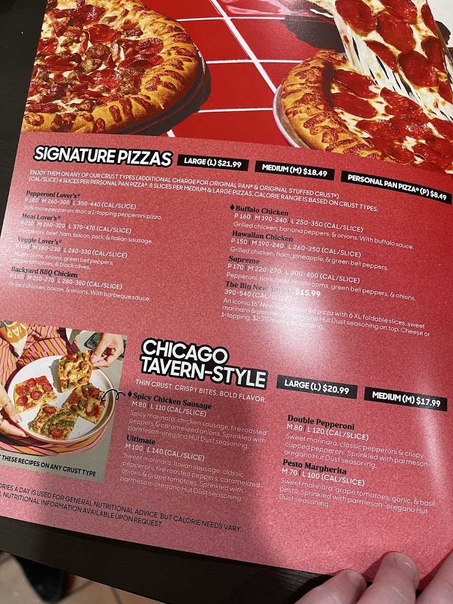 Pizza Hut Menu 3