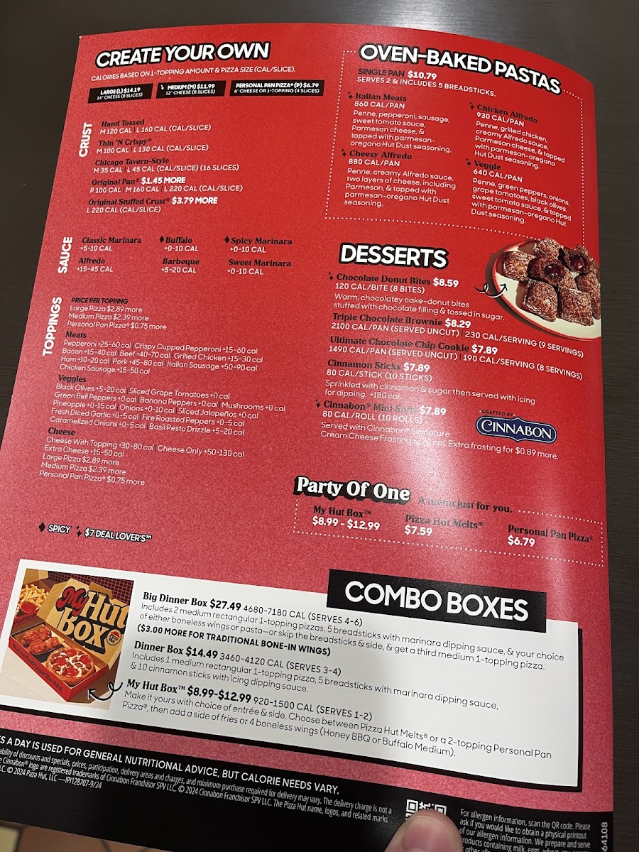 Pizza Hut Menu 4