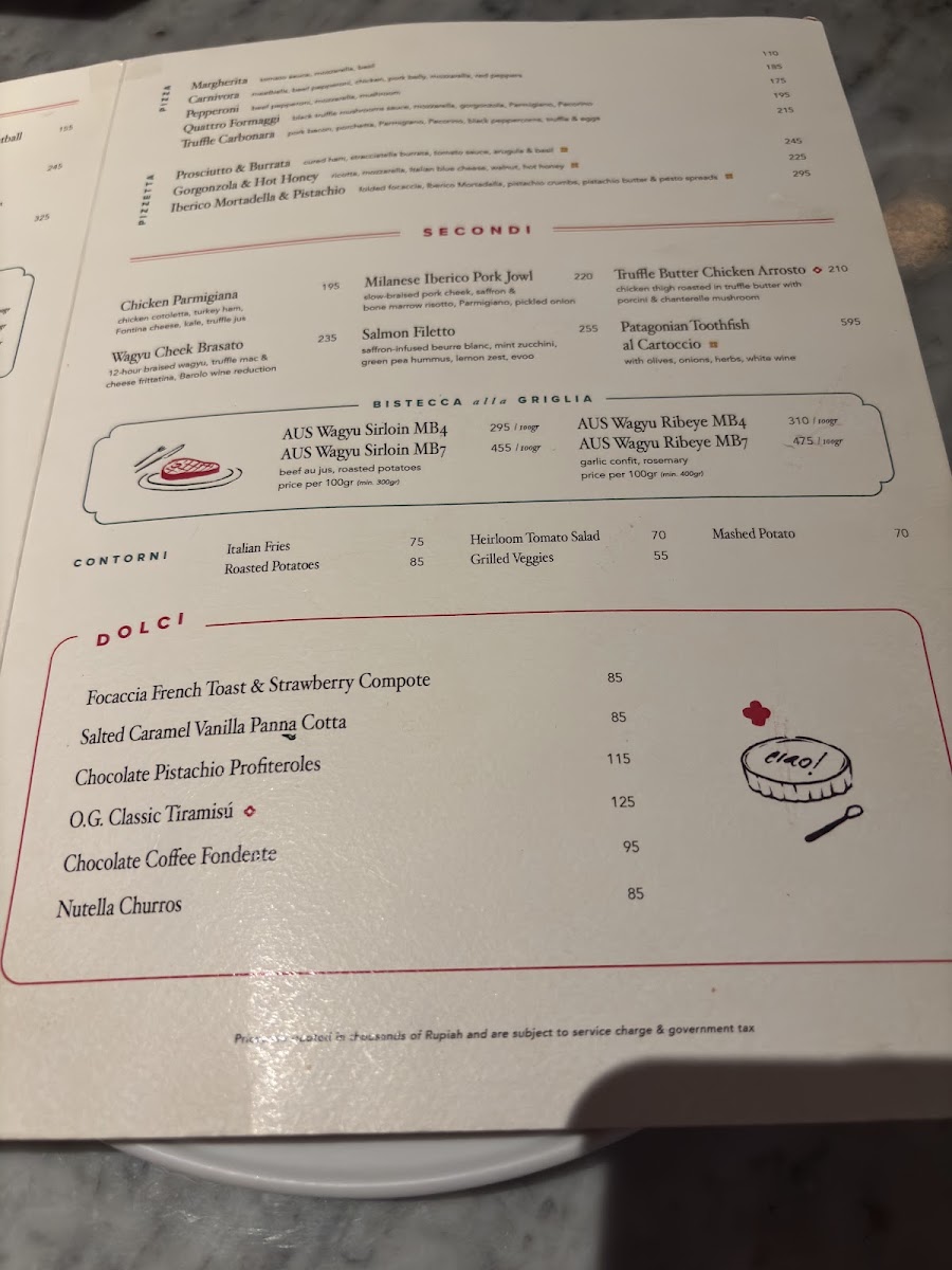 Osteria GIA Pondok Indah Mall 2 Menu 7