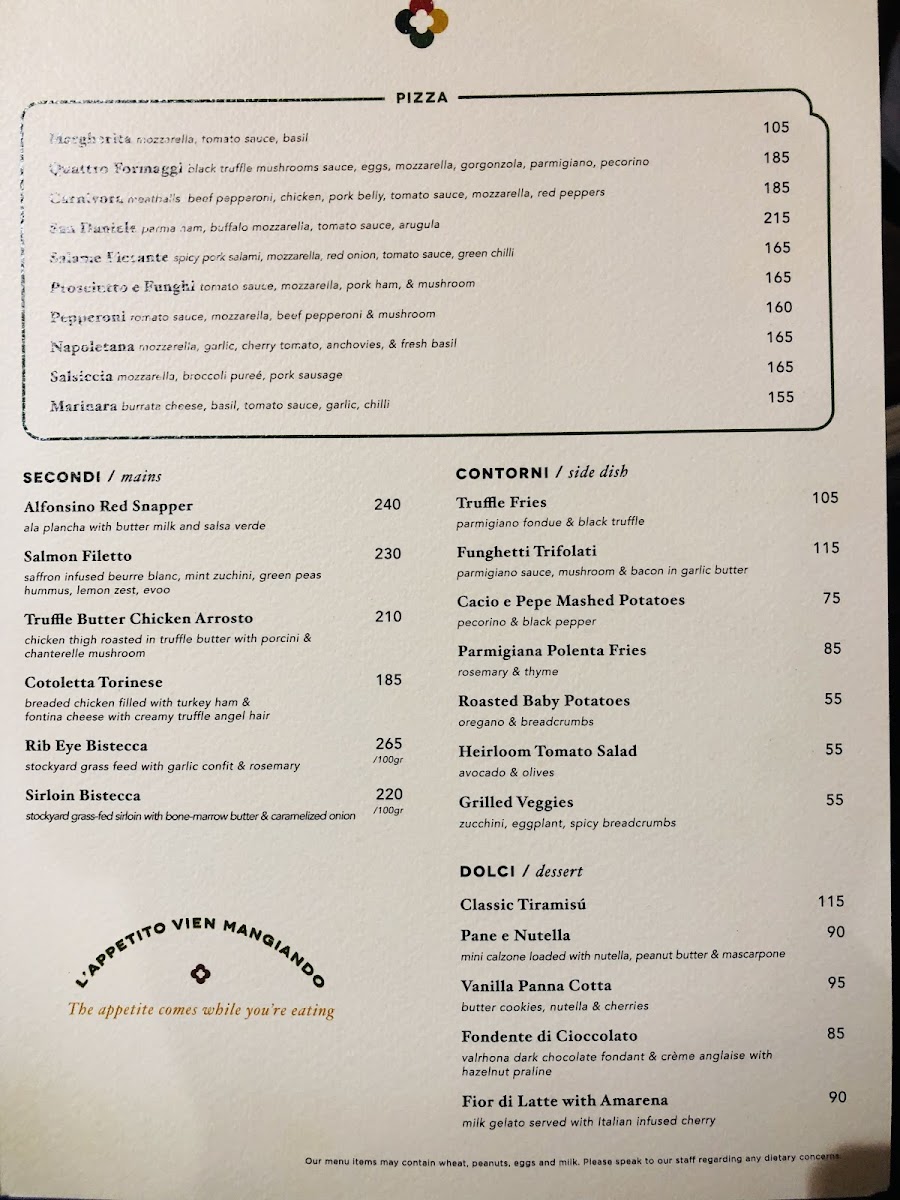 Osteria GIA Pondok Indah Mall 2 Menu 9