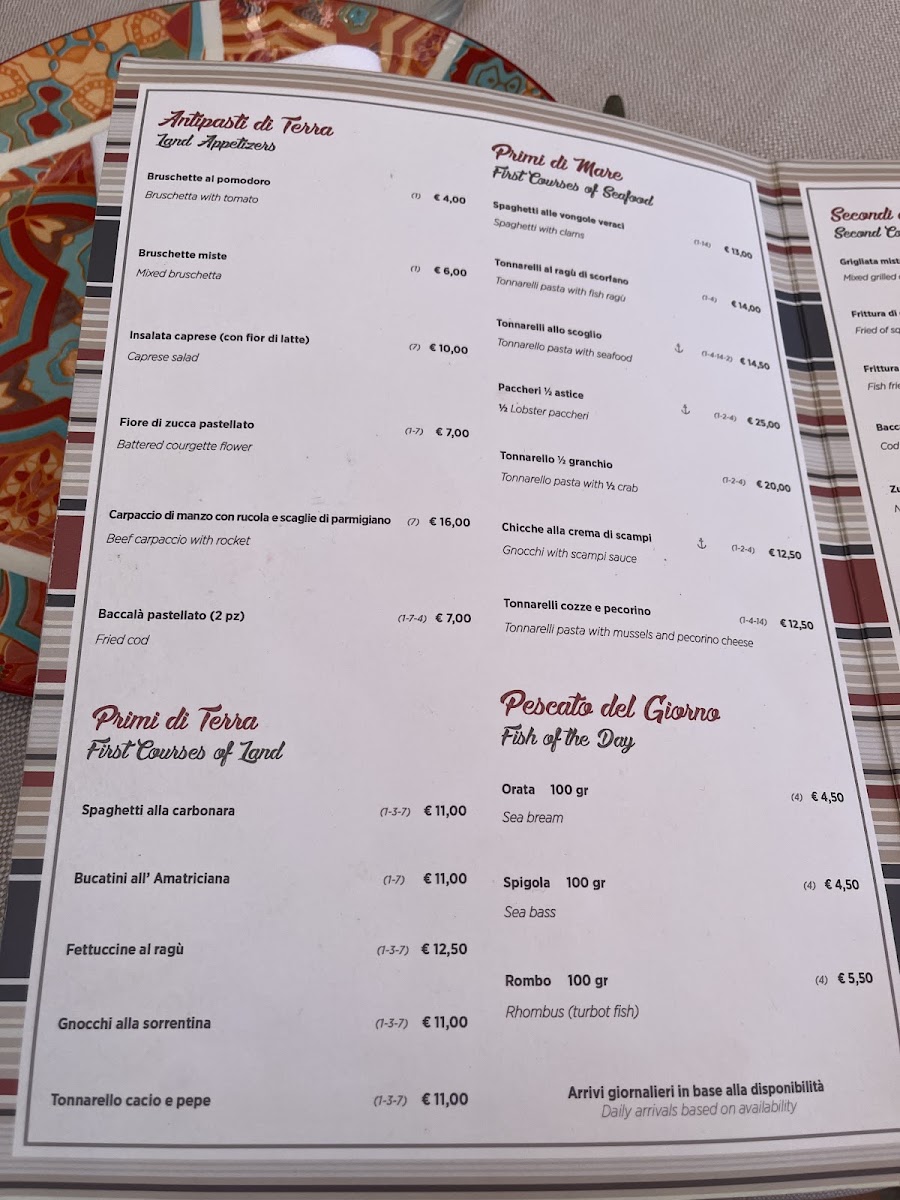 Tarumbó Menu 10