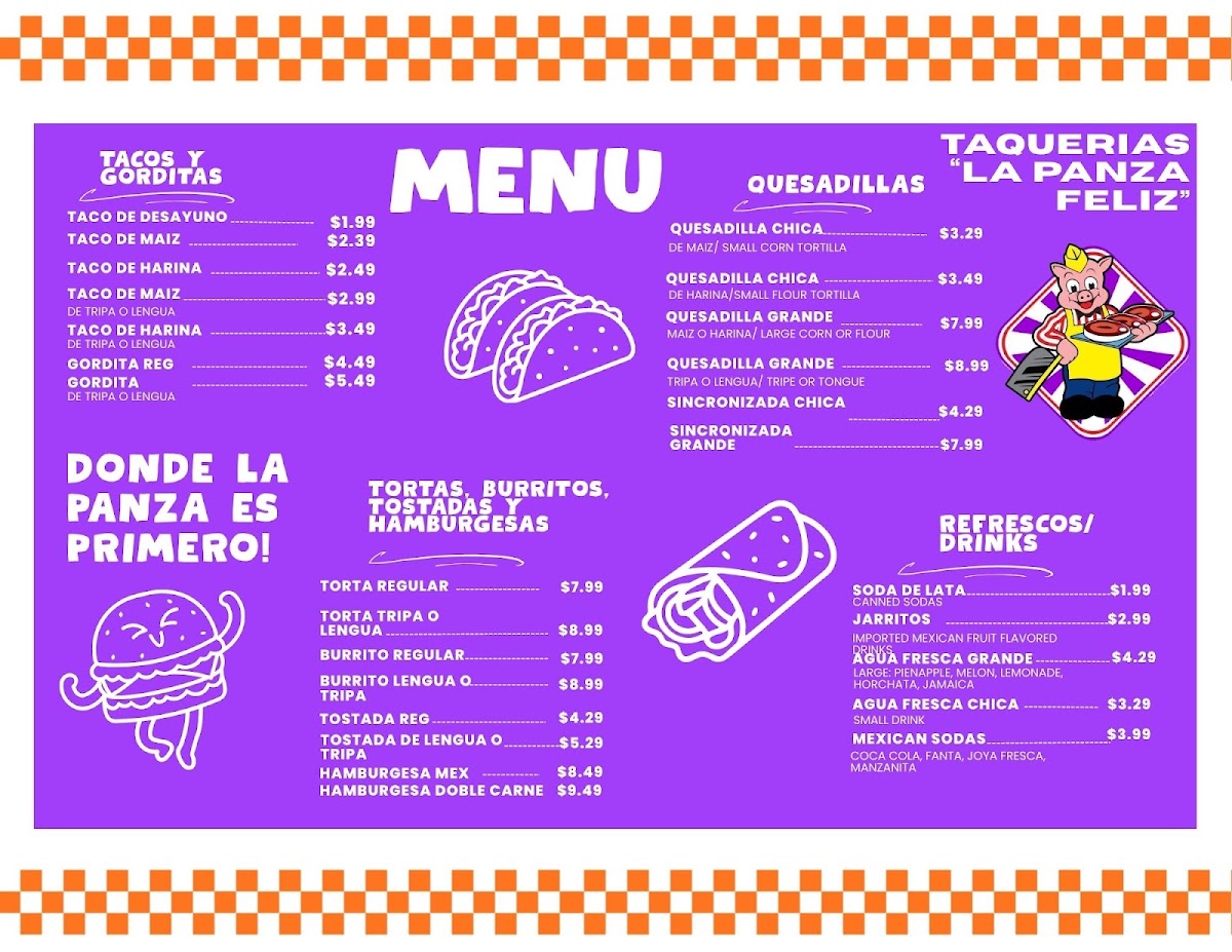 Taqueria La Panza Feliz #2 Menu 1