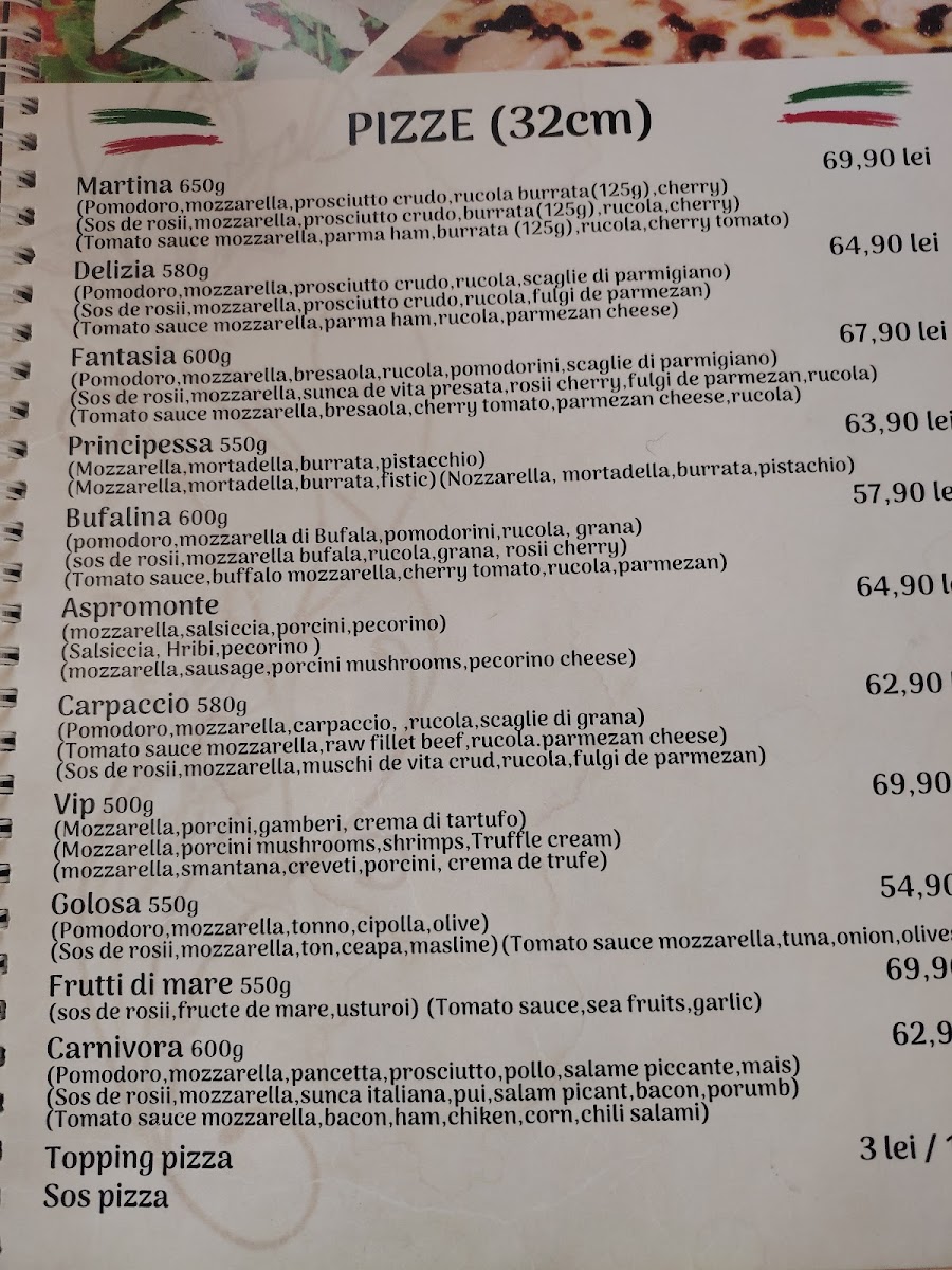 Martina Ristorante Pizzeria Menu 4