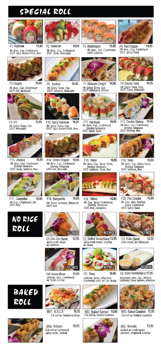 Zenko Sushi Menu 6
