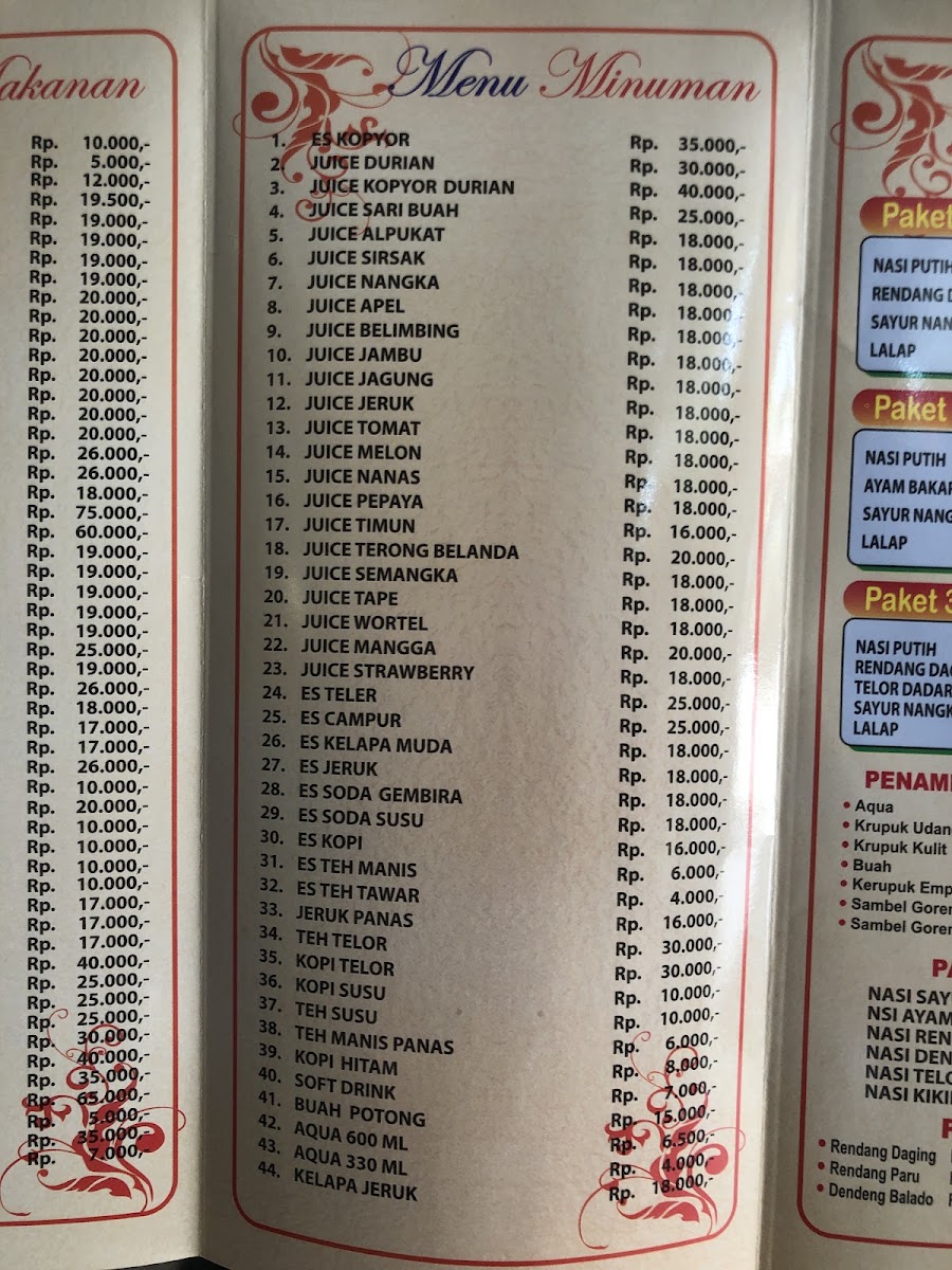 Restoran Kebayoran Baru Masakan Padang 1 Menu 5